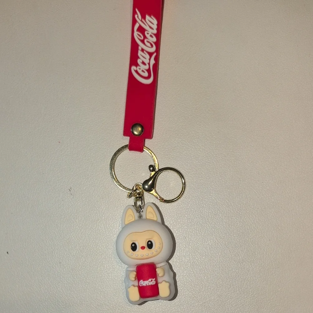 Monster Character Keychain with Red Strap